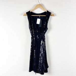 2/$30 Soprano Sleeveless Sequined Wrap Dress S NWT